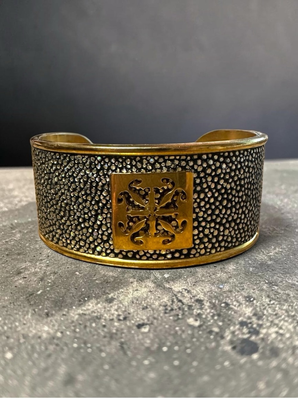 Rustic Cuff Lori Stingray Metallic Gold Bracelet Cuff